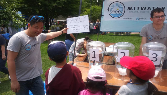 Water Club members speaking to youth about water quality