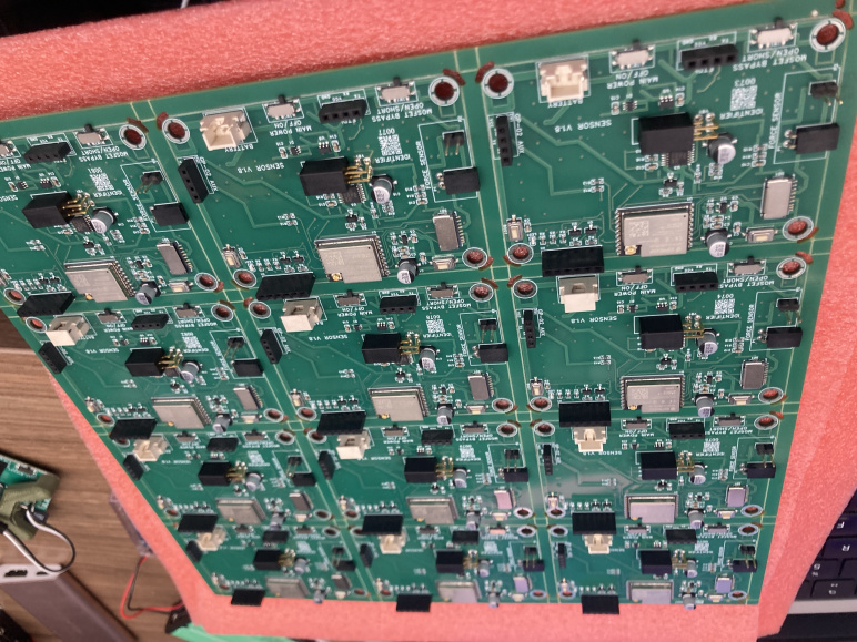 Green circuit board with 12 to a sheet 