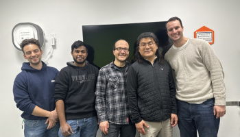 The Nona team (left to right): Ben Thomson, Denny Jerald, Lutfi Agartan, Junghyo Yoon, and Bruce Crawford