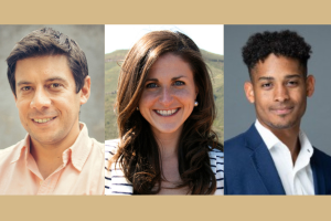 An image containing three portraits of the founders of the MIT spinout companies