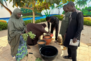 5 people participating in the training program