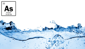 Water and the sign for Arsenic in the periodic table